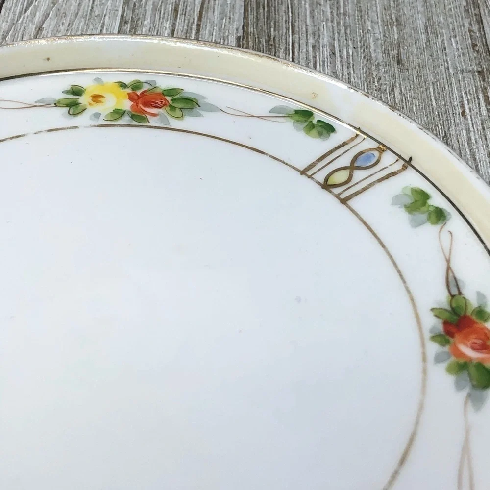 Vintage Hand Painted Nippon Porcelain Vanity Dish